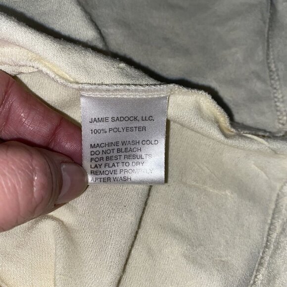 Jamie Sadock Sleeveless Crinkle 4-Snap Buttons Ivory Women's Golf Shirt Top Sz S - Picture 6 of 8